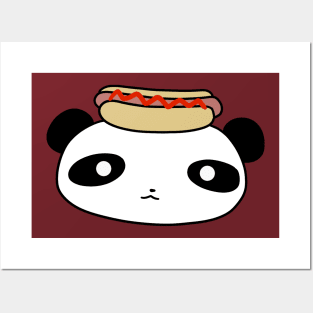 Hotdog Panda Face Posters and Art